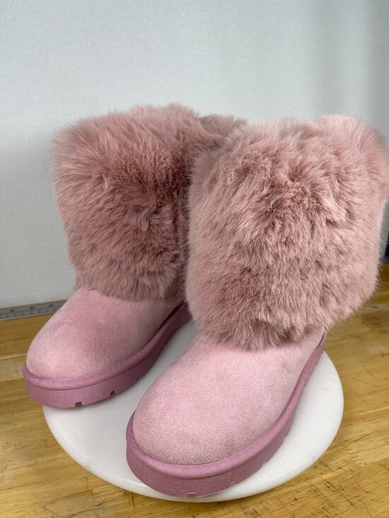 White Mountain Shoes - White Mountain Shanay Pink Faux Fur Boots Womens Size 9 Winter